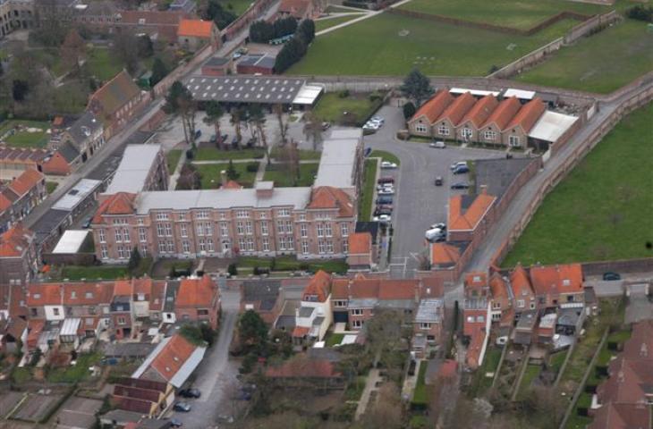 Brugge Peterseliestraat luchtfoto